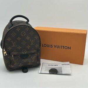 Louis Vuitton Dark Brown Monogram Palm Springs Mini Backpack